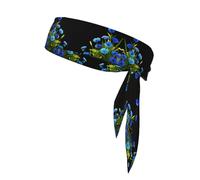Diadema deportiva unisex con flores de aciano floreciente, absorbe el sudor, adecuada para viajes al aire libre y varios deportes.