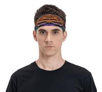 Diadema deportiva unisex con patrón de corona simétrica, transpirable y húmeda, adecuada para correr, ciclismo, yoga, esperar deportes