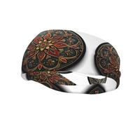 Diadema deportiva unisex con textura de insignia, para correr, baloncesto, yoga, deportes, fitness, sudor