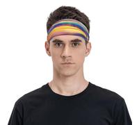 Diadema deportiva unisex para correr con diseño de gatito de colores, transpirable y húmeda, adecuada para correr, ciclismo, yoga, esperar deportes