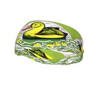 Diadema Deportiva versátil con Estampado de Patos, elástica y Absorbente de Humedad para Yoga y Fitness.