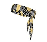 Diadema Deportiva Zebra en Blanco y Negro - Cinta para la Cabeza de Doble Cara Que Absorbe la Humedad para Correr, Yoga y Gimnasio.