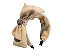 diadema, Diadema grande con lazo, diadema de tela con temperamento, ala ancha, accesorios for el cabello que combinan con todo.(Beige)