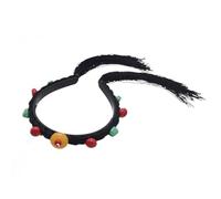 Diadema, diadema para mujer, diadema de tela con flores, pelucas de simulación, diadema étnica, diadema étnica, festival, boda, aro para niñas (hilo de color)