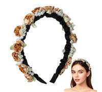 Diadema Dirndl con Flores Pinza Miffy Set de Accesorios para el Pelo Mujer y Niñas Estilo Oktoberfest Beige/Rosa para Disfraces y Regalos