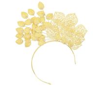 Diadema dorada con diseño de hojas y flores para eventos formales, estilo étnico, Malasia, boda, novia, vestido de noche, accesorio para peinar el cabello