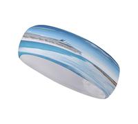 Diadema elástica Antideslizante con diseño de Crucero Junto al mar para Mujer. Accesorios de Moda. Cintas para el Cabello Ideales para Entrenamientos Diarios, Yoga, Correr y Deportes.