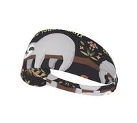 Diadema elástica con bonito estampado de perezoso, diademas deportivas, perfectas para correr, ciclismo, yoga y mucho más