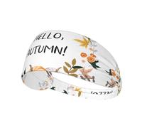 Diadema elástica con estampado de Hello Autumn - Diademas deportivas, perfectas para correr, ciclismo, yoga y mucho más