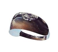 Diadema elástica con estampado de perezoso con gafas de sol, transpirable y cómoda para deportes, yoga, ciclismo y mucho más