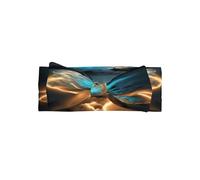 Diadema elástica con lazo para bebé con diseño de vista bajo la luna, adecuada para fiestas de recién nacidos, sesiones de fotos y uso diario