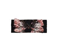 Diadema elástica con lazo para bebé con estampado de flores de pétalos y mariposas, adecuada para fiestas de recién nacidos, sesiones de fotos y uso diario