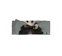 Diadema elástica con lazo para bebé con estampado real de panda, adecuada para fiestas de recién nacidos, sesiones de fotos y uso diario
