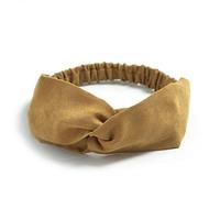 Diadema elástica cruzada para mujer, diadema boho cruzada, accesorios para el cabello, accesorios para el cabello, diademas de tela para mujeres, deporte, yoga, marrón, A
