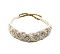 Diadema elástica de algodón de ganchillo, estilo bohemio, tejida a mano, informal, deportiva, accesorios para el cabello, accesorios de moda bohemios, diadema de moda, suave y cómoda