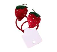 Diadema elástica de felpa con diseño de fresa dulce, adecuada para la escuela o reuniones informales, añade encanto a los peinados