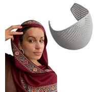 Diadema elástica de hiyab, soporte antideslizante con clip para bufanda, banda de agarre ligera y cómoda para mujer, suave vuelo, gorra base musulmana, perfecta para el uso diario, oración, deportes y