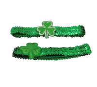 Diadema elástica de trébol para el día de San Patricio, color verde, para el Día de la Fundación Irlandesa, celebración, fiesta,