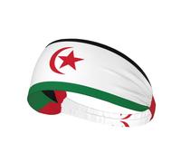 Diadema elástica deportiva con bandera del Sáhara Occidental que absorbe el sudor, para deportes al aire libre, yoga, ciclismo, etc