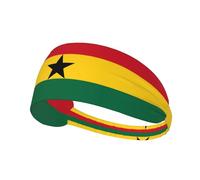 Diadema elástica Deportiva con la Bandera de Ghana para Correr, Ciclismo y Yoga. Pañuelo Transpirable Que Absorbe el Sudor. Se Adapta a la mayoría de Hombres y Mujeres.