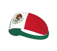 Diadema elástica Deportiva con la Bandera de México para Correr, Ciclismo y Yoga. Pañuelo Transpirable Que Absorbe el Sudor. Se Adapta a la mayoría de Hombres y Mujeres.