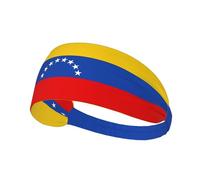 Diadema elástica Deportiva con la Bandera de Venezuela para Correr, Ciclismo y Yoga. Pañuelo Transpirable Que Absorbe el Sudor. Se Adapta a la mayoría de Hombres y Mujeres.