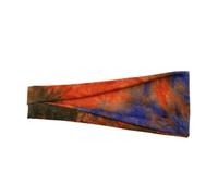 Diadema elástica deportiva, Diadema deportiva for yoga con estampado Tie Dye for mujer, multicolor(Orang)