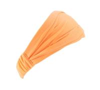 Diadema elástica deportiva, Diademas elásticas de algodón for mujer 2 en 1 for deporte Yoga Wrap Neck Bandana Multicolor(Orange)