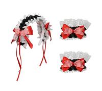 Diadema elástica modificable con lazo de encaje para el cabello, sustancia suave, casual, adecuada para todos los días, fiestas, incidentes flexibles