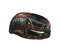 Diadema elástica para correr y hacer ejercicio, yoga, hombres y mujeres, correr, baloncesto, fitness, banda elástica colorida para deportes de escarabajo que absorbe el sudor,