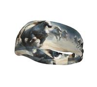Diadema elástica para correr y hacer ejercicio, yoga, hombres y mujeres, correr, baloncesto, fitness, para correr salvaje en el río, deportes que absorben el sudor