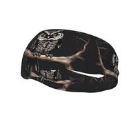Diadema elástica para correr, yoga, hombres y mujeres, correr, baloncesto, fitness, búho nocturno, deportes, absorbe el sudor,