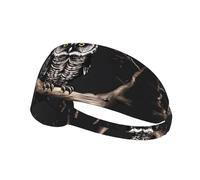 Diadema elástica para deportes al aire libre con diseño de búho, absorbe el sudor, para fitness, deportes, yoga, ciclismo, etc