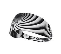 Diadema elástica para ejercicio con imagen GIF de ilusión óptica en espiral, diadema para hombres y mujeres, banda para el cabello para Yoga Fitness