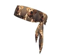 Diadema elástica para la cabeza de perro labrador, para correr, tenis, deportes, entrenamiento, karate, para hombres y mujeres