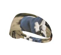 Diadema elástica ultrasuave con estampado de caballos para correr, transpirable, para deportes y actividades al aire libre