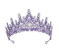 Diadema elegante corona para mujer, decoración de cumpleaños y banda para el sudor para mujer, color negro (azul claro, talla única)