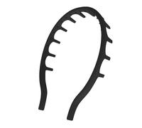 Diadema en zigzag Diadema de silicona tamaño universal antideslizante ajustable Zig Zag flexible Para los deportes(Black)