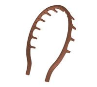 Diadema en zigzag Diadema de silicona tamaño universal antideslizante ajustable Zig Zag flexible Para los deportes(Brown)