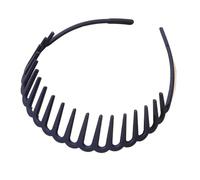 Diadema en zigzag Diademas antideslizantes en Zig Zag for mujer, banda de pelo plástico, peine dientes, diadema con punta Para los deportes(Silver)