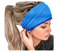 Diadema Envoltura Banda Elástica para Mujer Estampado Cabeza Cabello Print Bandana Wrap (Blue, One Size)