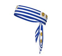 Diadema estampada con bandera de Uruguay que absorbe el sudor, unisex, adecuada para correr, fitness y deportes al aire libre.