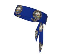 Diadema Estampada con la Bandera de New Hampshire y la Bandera de Nigeria. Ideal para Fitness, Correr, Tenis, Baloncesto y Karate.
