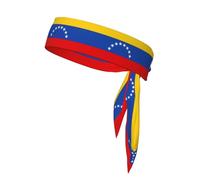 Diadema estampada con la bandera de Venezuela que absorbe el sudor, unisex, adecuada para correr, fitness y deportes al aire libre.