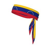 Diadema estampada con la bandera de Venezuela que absorbe el sudor, unisex, adecuada para correr, fitness y deportes al aire libre.