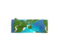 Diadema estampada con texto en inglés "An island in the ocean" para bebé niña - Accesorios para el pelo con lazo elástico suave en nailon para bebés y niñas pequeñas