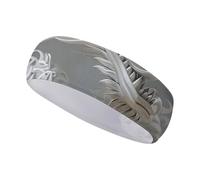 Diadema Estilo dragón Blanco para Mujer u Hombre: Banda para el Sudor Ajustable para Correr, Yoga, Gimnasio y Deportes
