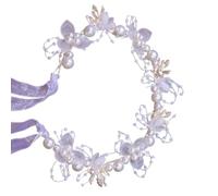 Diadema étnica con elegante corona de flores, hermosa diadema de flores para niñas