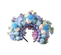 Diadema étnica para novia, corona floral, diadema de flores, diadema de playa, accesorio para el cabello para mujer