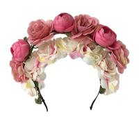 Diadema étnica para novia, diadema de flores, diadema de playa, accesorio para el cabello para mujer